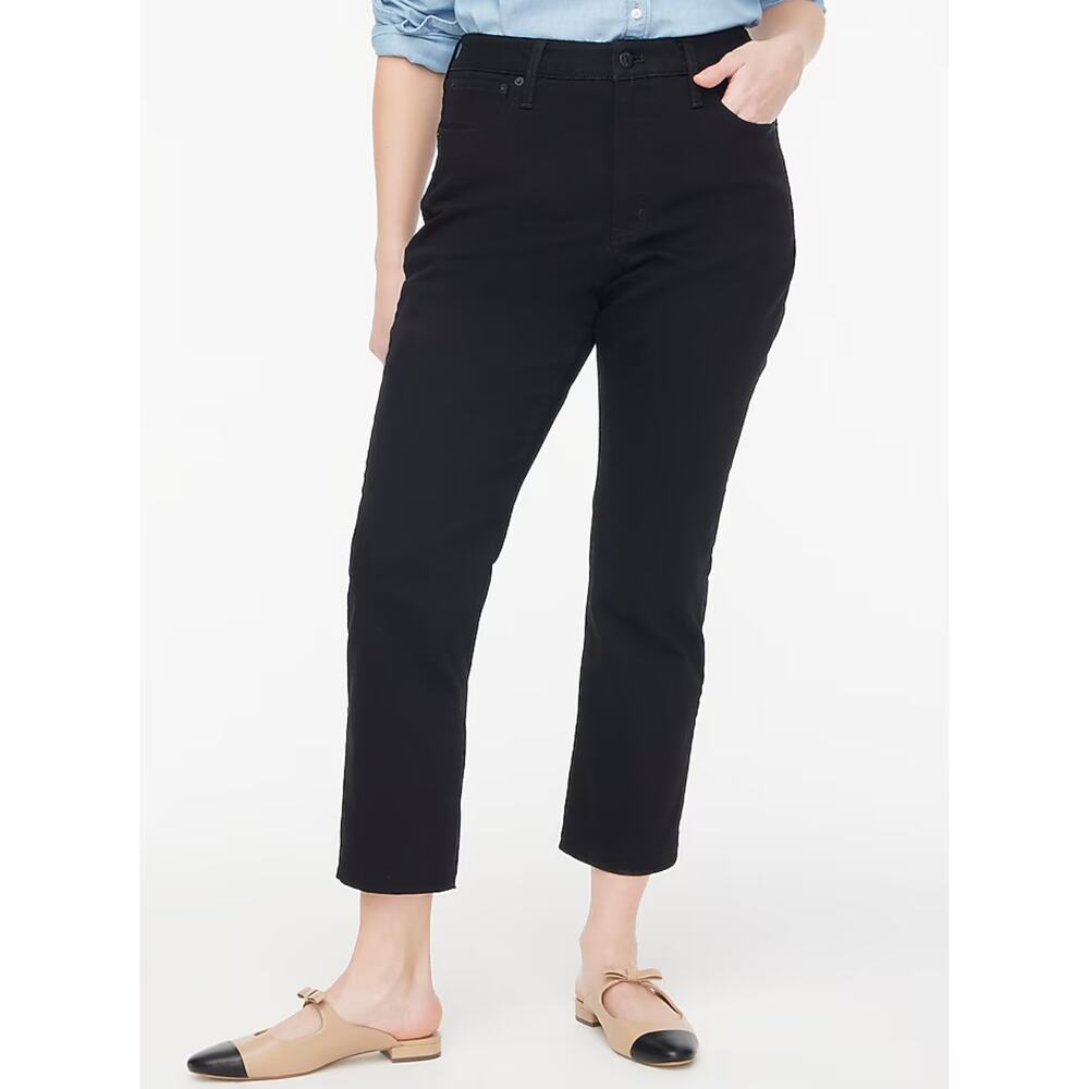 J Crew Factory | NWT Curvy essential straight black jean all-day stretch | Sz 27